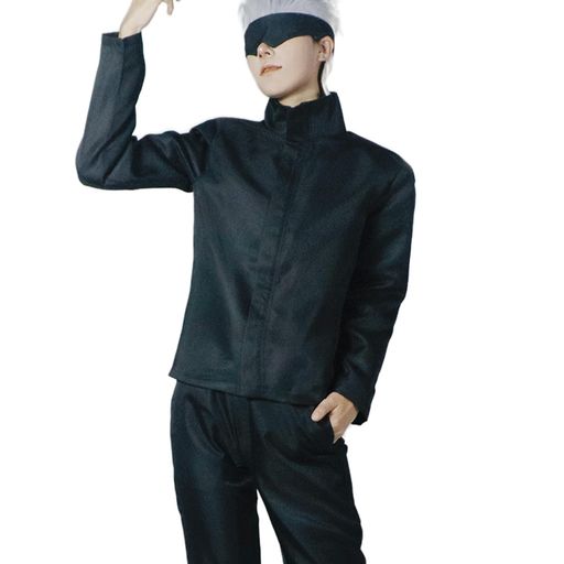 コスパ最高 即納 LHMQ 呪術廻戦 コスプレ衣装 子供用 五条悟 目隠し付き ごじょうさとる 変装 人気 じゅじゅつかいせん コスチューム 仮装 セット ハロウィン クリスマス 制服 子ども 男女兼