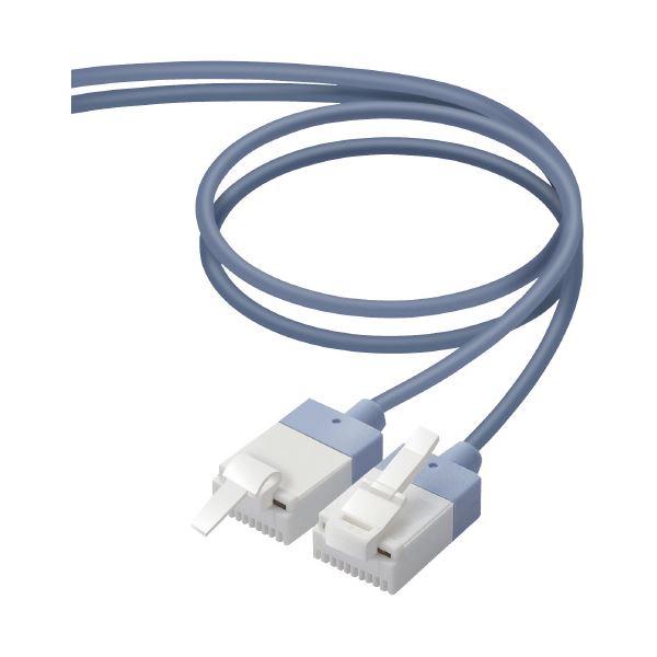 (まとめ) エレコム LANケーブル スリム6A 青 1m LD-GPASST/BU10 (×3セット)