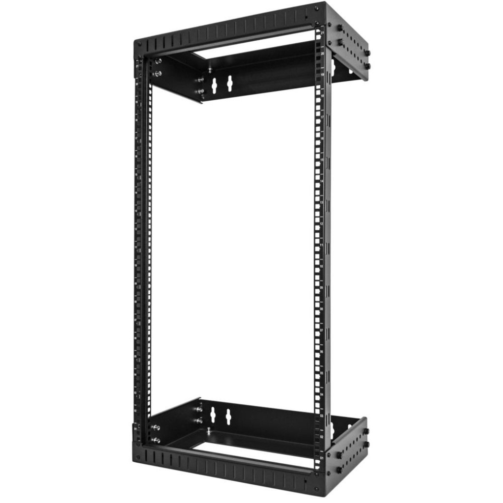 StarTech.com [RACK-21U-20-WALL-OA] サーバーラック/オープンフレーム/ウォールマウント/19インチ/21U/2ポスト/奥行き30.5cm～50.8cm/耐荷重90kg