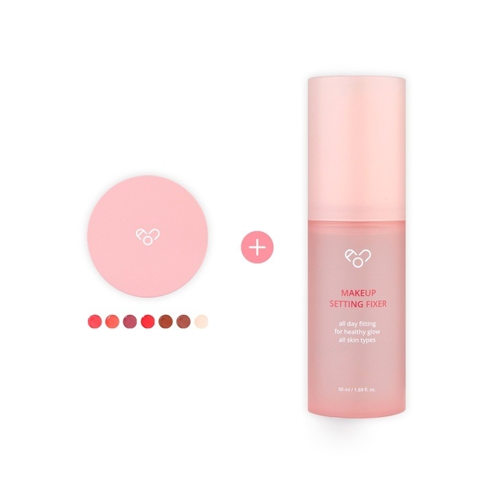 エーオーユーグロイティントバーム04 桜桃バーム+メイクアップセッティングフィクサーミスト50ml