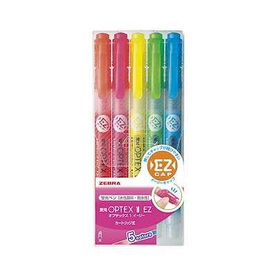 他サイト： 蛍光オプテックス1 EZ 5色セット ゼブラ WKS11-5Cの商品画像