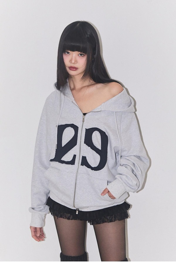 miiページ　lig. グレー フルジップ フーディー / CL AE FZ HOODIE （ミディアムグレー