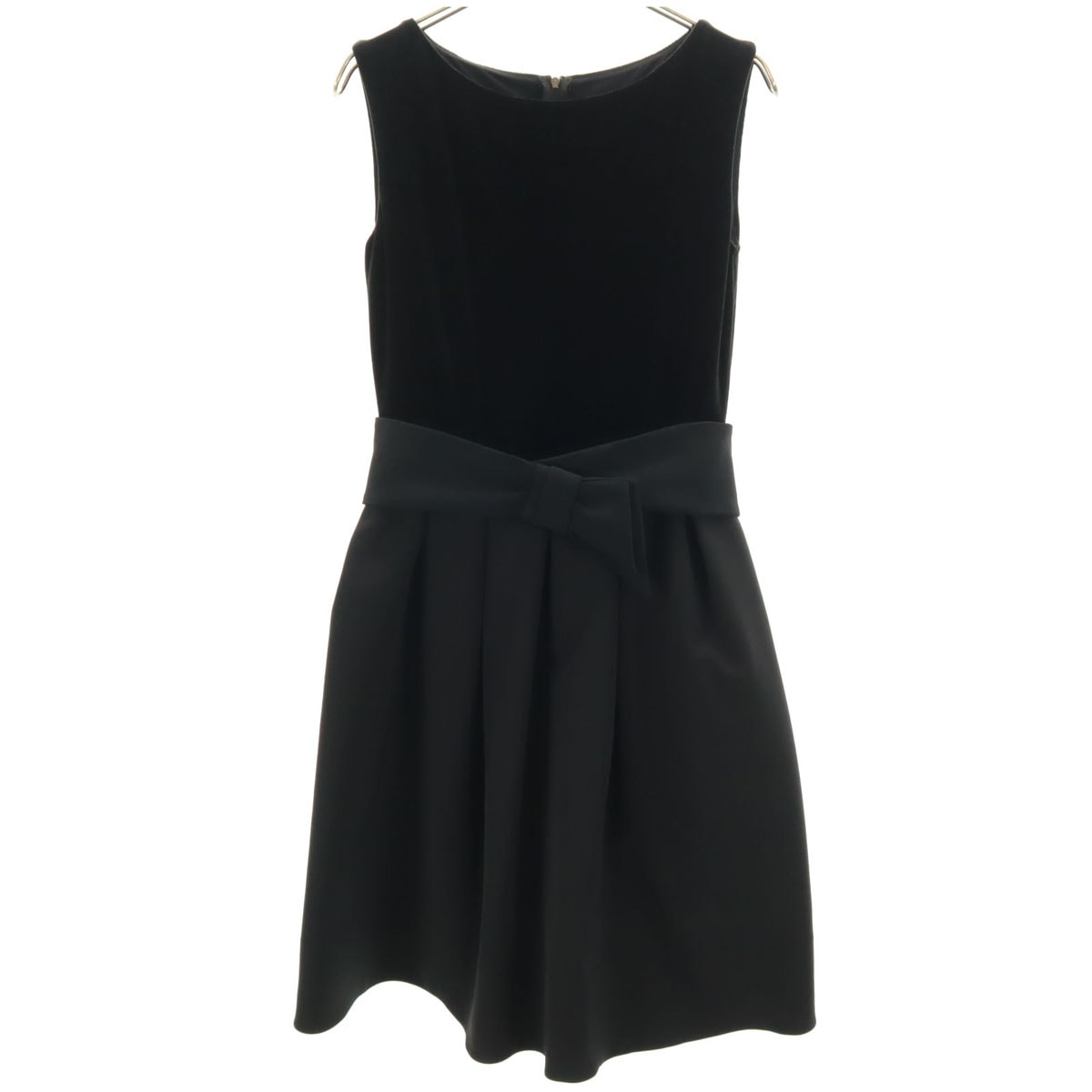 VELOUR NOIR by FOXEY NEWYORK ベロアノワールバイフォクシーニューヨーク 日本製 ワンピース 38 ブラック レディース 古着