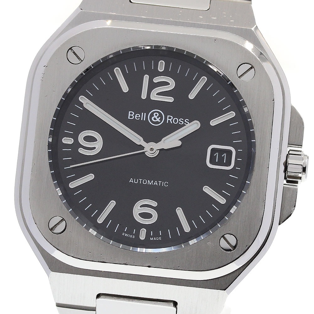 ベル＆ロス Bell＆Ross BR05A-BL-ST/SST BR05 ブラックスチール デイト 自動巻き メンズ 保証書付き_835132【中古】