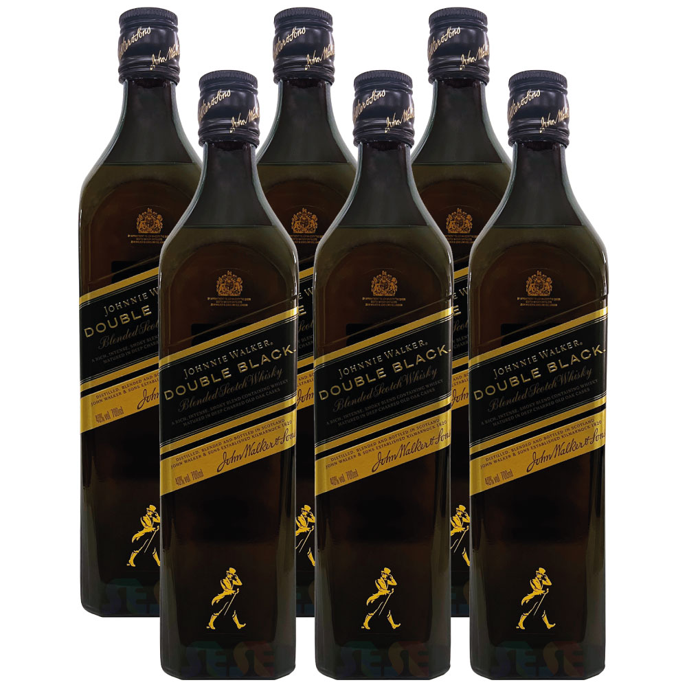 [正規品] ジョニーウォーカー ダブルブラック 6本セット 700ml / スコットランド ブレンデッドスコッチウイスキー Johnnie Walker Double Black