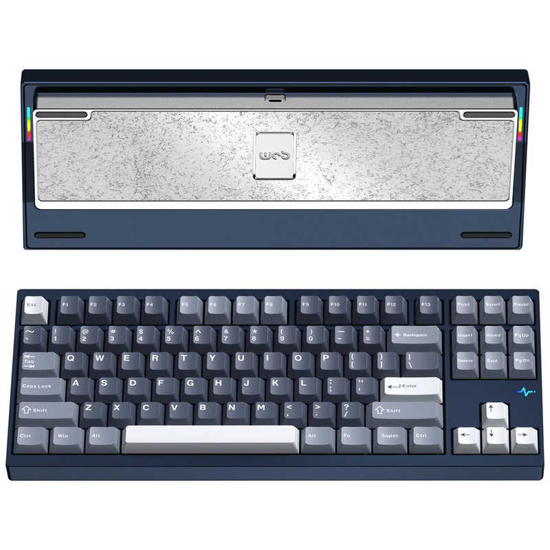 KIBU　Wobkey Crush 80 Pro Navy(有線・ワイヤレス/Bluetooth・USB)(バッテリー7500mAh/KAILH ココアスイッチ)　PC80RENAVY
