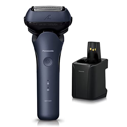 パナソニック メンズシェーバー ラムダッシュ 3枚刃 青 全自動洗浄器付 お風呂剃り可 ES-LT8