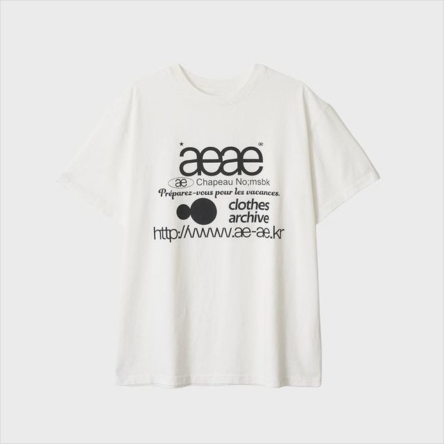 WEB LOGO T-SHIRTS-WHITE/BLACK/MELANGE GREY