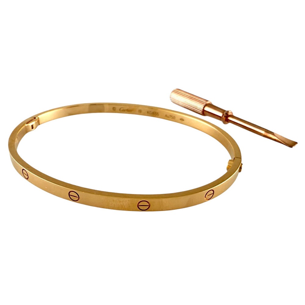 カルティエ ラブブレス #19 ドライバー付き バングル 18金 K18ピンクゴールド CARTIER 中古 美品