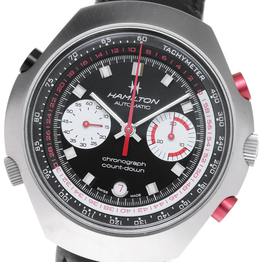 ベルト訳あり ハミルトン HAMILTON H516160 アメリカン クラシック クロノマティック50 デイト 自動巻き メンズ 箱保証書付き_829892【中古】
