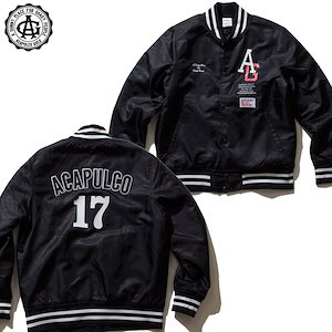 【Acapulco Gold/アカプルコゴールド】スタジャン ジャケット/AG LEAGUE NYLON JACKETナイロンジャケット ストリート スケーター メンズ レディース ファッション