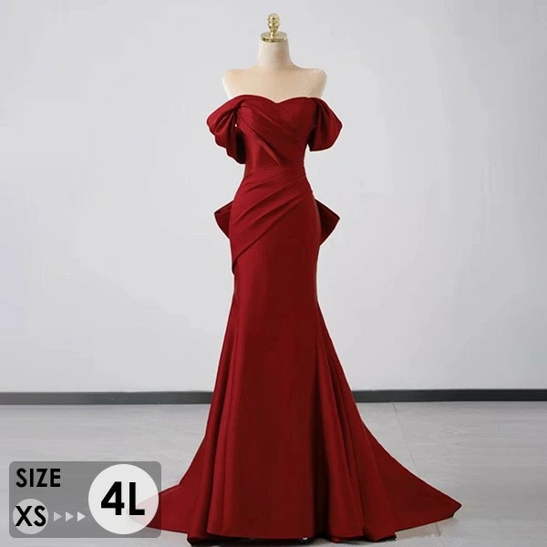 ドレス 大人 ピアノ 発表会 ロングドレス 演奏会 演奏会用ドレス 赤 ピアノ発表会 結婚式 高校生 パーティードレス 演奏会ドレス 大きいサイズ 母親 コンクール イブニングドレス ロング 大きいサ