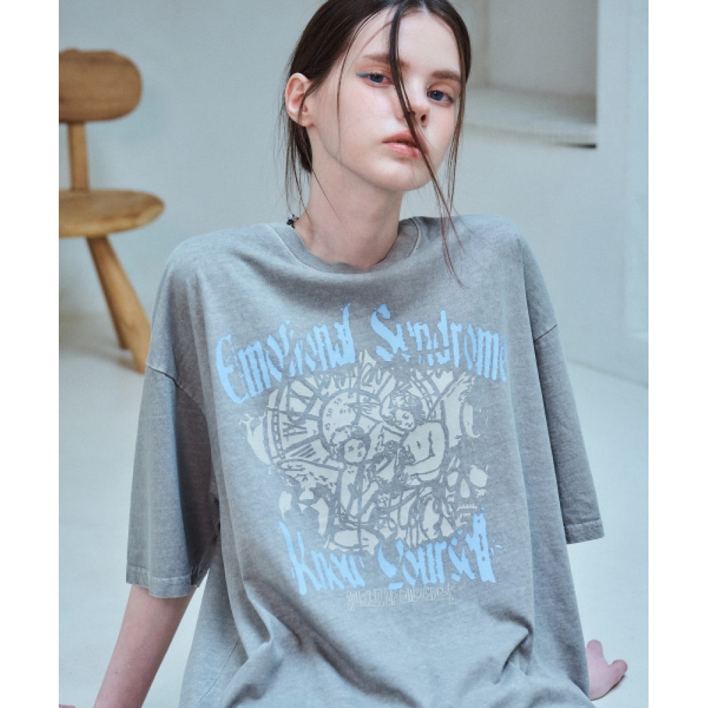 CPGN STUDIO エモーショナルエンジェルピグメントショートスリーブTシャツゴーストグレー