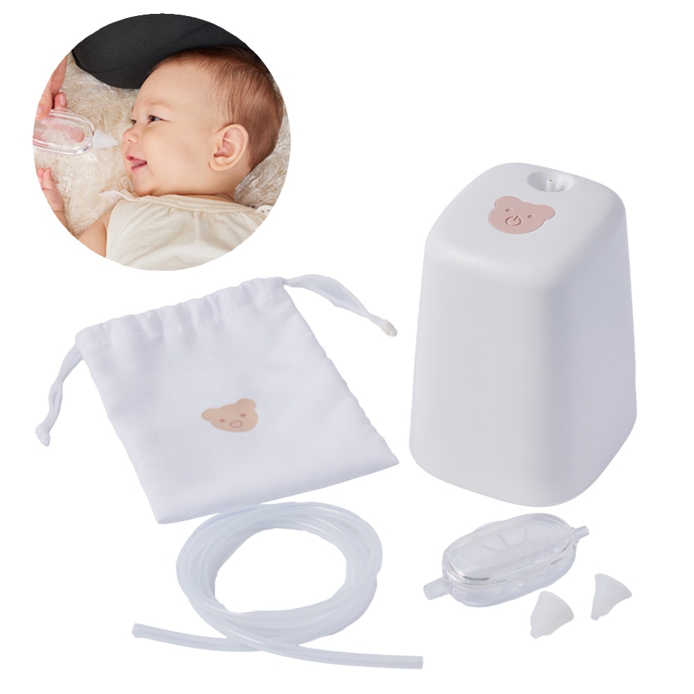 NOZOMI 電動鼻水吸引器 くますぅポット NS-100 日本製 鼻水吸引キャッチャー付 鼻吸い器 鼻吸い機 出産祝い 子供 鼻水吸引 赤ちゃん 吸引力 調整 電動 薬液消毒 煮沸 無料ラッピング