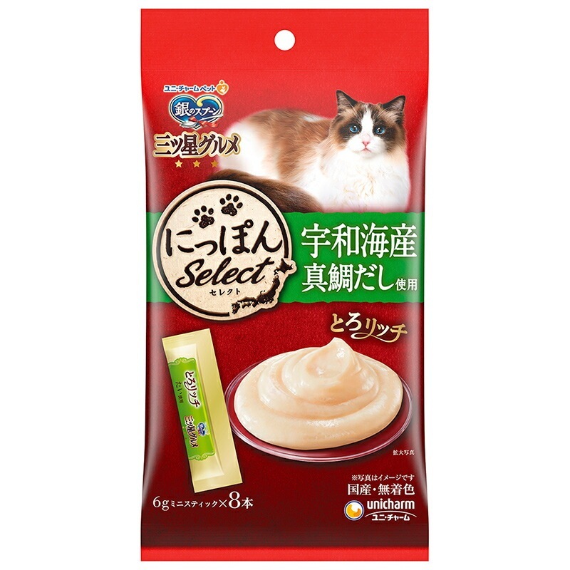 （まとめ買い）銀のスプーン 三ツ星グルメ おやつとろりたい入り 48g 猫用おやつ [x24]