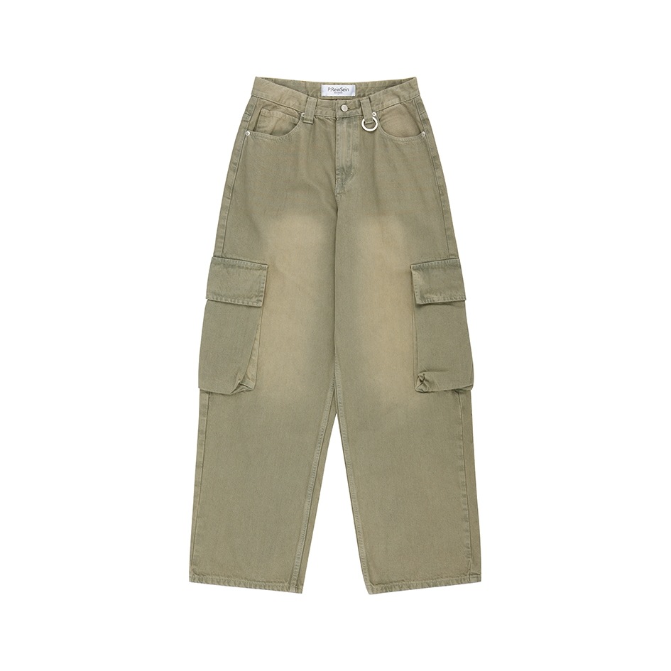 빈티지 베이지 카고 팬츠