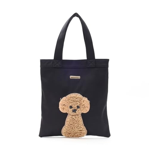[クーコ] トートバッグ 犬モチーフ刺繍トートバッグ 2453111079 ブラック(019)