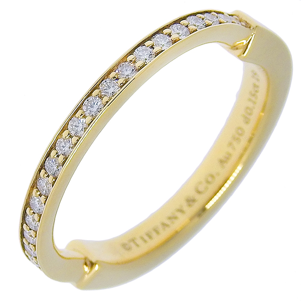 ロック リング・指輪 K18イエローゴールド ダイヤモンド 12号 0.15 約4.5g レディース 中古品 A+ランク 164,000円