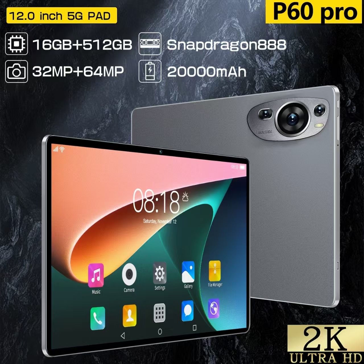 新品 軽量で効率的な多用途タブレット PC 本体 Android14 大画面 10インチ 8GB+256GB テレワーク 2560*1600 家庭エンターテインメントとオフィスに欠かせない動画視聴