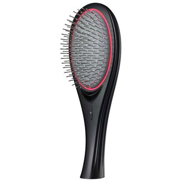 WAVEWAVE EMS Brush Air 頭皮ブラシ ヘッドスパ 赤色LED 防水 頭皮ケア WH41-01-BK ブラック 電気針/srm