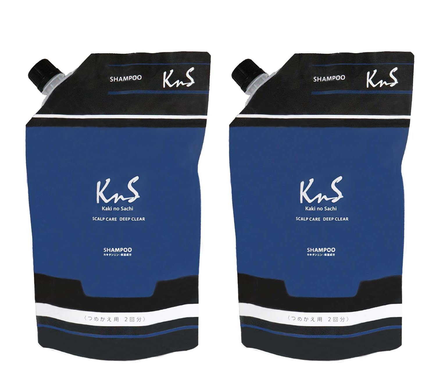 柿のさち 薬用スカルプシャンプー 詰め替え 800mL ×2個セット（約4回分）メンズ 柿渋 KnS 大容量 加齢臭対策 ふけ かゆみ 男性用 頭皮ケア ヘアケア スカルプ 脂性肌 乾燥 体臭予防 消