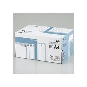 （まとめ） TANOSEE αエコカラーペーパーII A4 ライトクリーム 業務用パック 1箱（5000枚：500枚10冊） 10セット