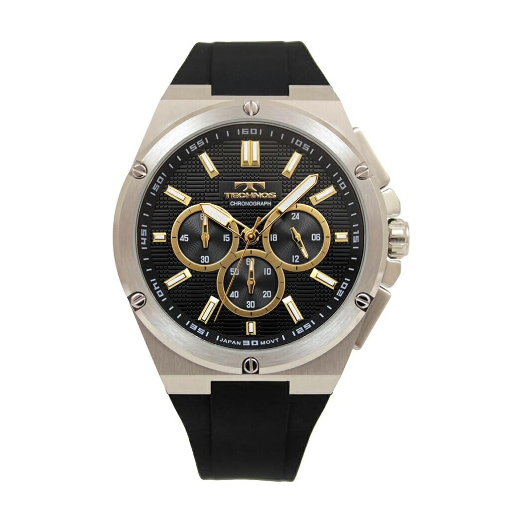 腕時計 T6C27SH メンズ ブラック ブラック クロノグラフ 5気圧防水