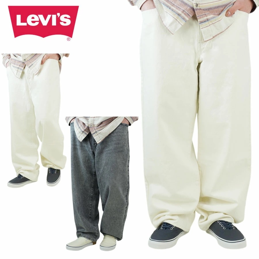 レディース メンズ デニムパンツリーバイス LEVISBAGGY DAD A34940027 025バギーダッド バギーパンツホワイト ブラック 白 黒br