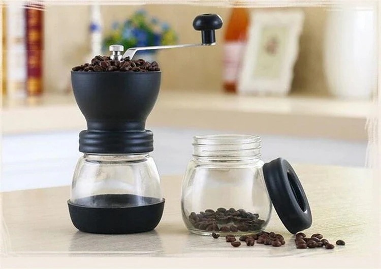 大好評！スタイル 粉砕ミル 密閉缶 トレンド 2点セット 大人気 ハンドミル コーヒー豆ミル 家庭用 ミル