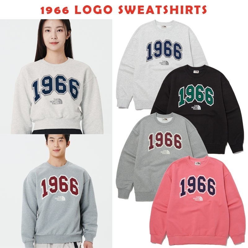 韓国正規品保証 関税負担なし NM5MP51J 1966 LOGO SWEATSHIRTSデイリー 基本 着装 男子 女子 人気 韓国 ファッション 男女共用 アウトドア