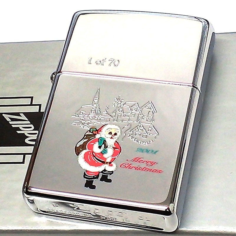 ZIPPO 限定70個生産 クリスマス 2001年製 サンタクロース ジッポ ライター レア 絶版 Xmas 珍しい シルバー おしゃれ 鏡面 ヴィンテージ 未使用品 一点物 かわいい レディース 12,750円