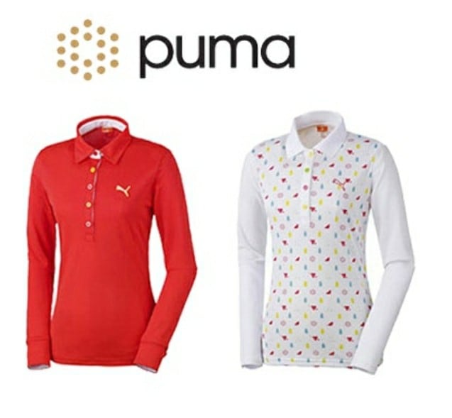 プーマ カラー 長袖 レディース ゴルフTシャツ 2種