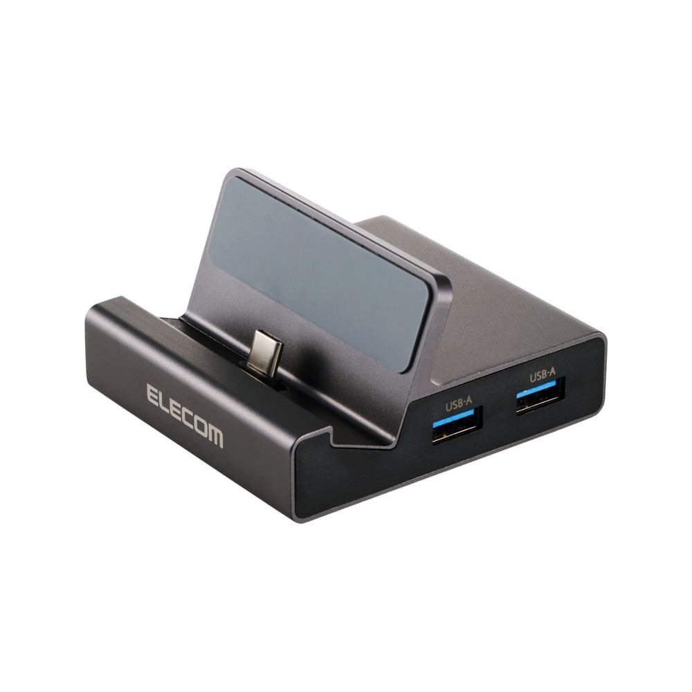 エレコム USB Type-C 6in1 スマホスタンド型ドッキングステーション PD対応（グレー） DSTP060BPGY