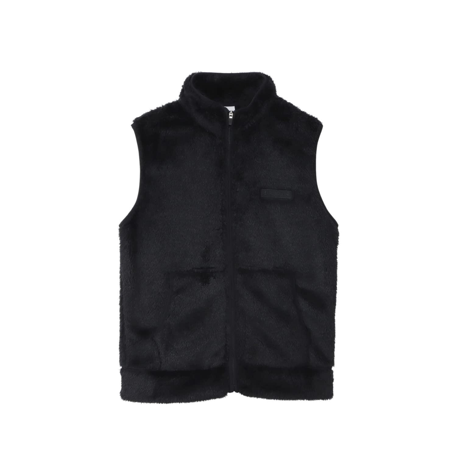 [チャンピオン] フルジップベスト ジャケット ボアフリース スクリプトロゴ刺繍 アウター ハイネック ベーシック C3-L617/C3-L617Z メンズ ブラック