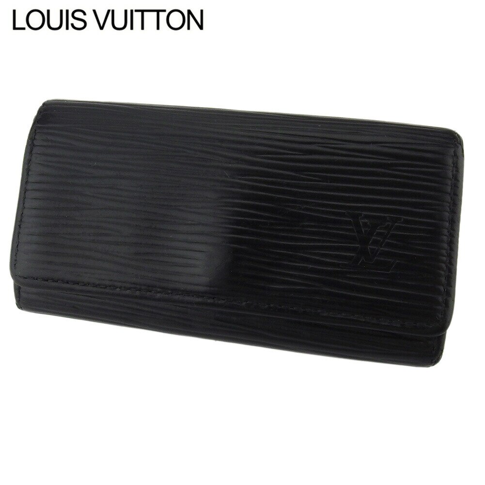 キーケース 4連キーケース エピ レディース メンズ ミュルティクレ4 ブラック ゴールド 中古