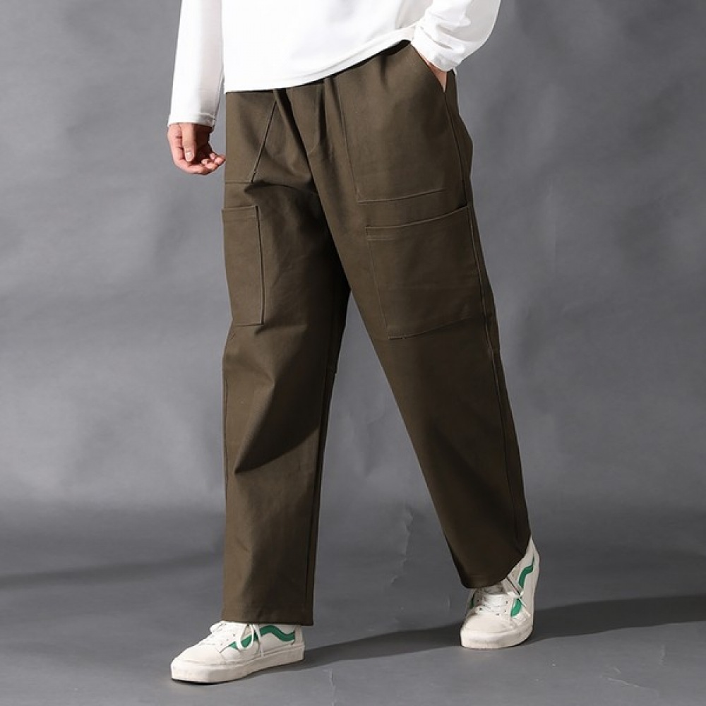 (Juans) ビッグアウトポケットツイルコットンワイドバンディングパンツ ECCP3423