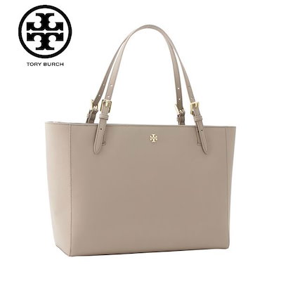 Tory Burch トートバッグ グレー レザー トリーバーチ トートバッグ レディース ブランド TORY BURCH