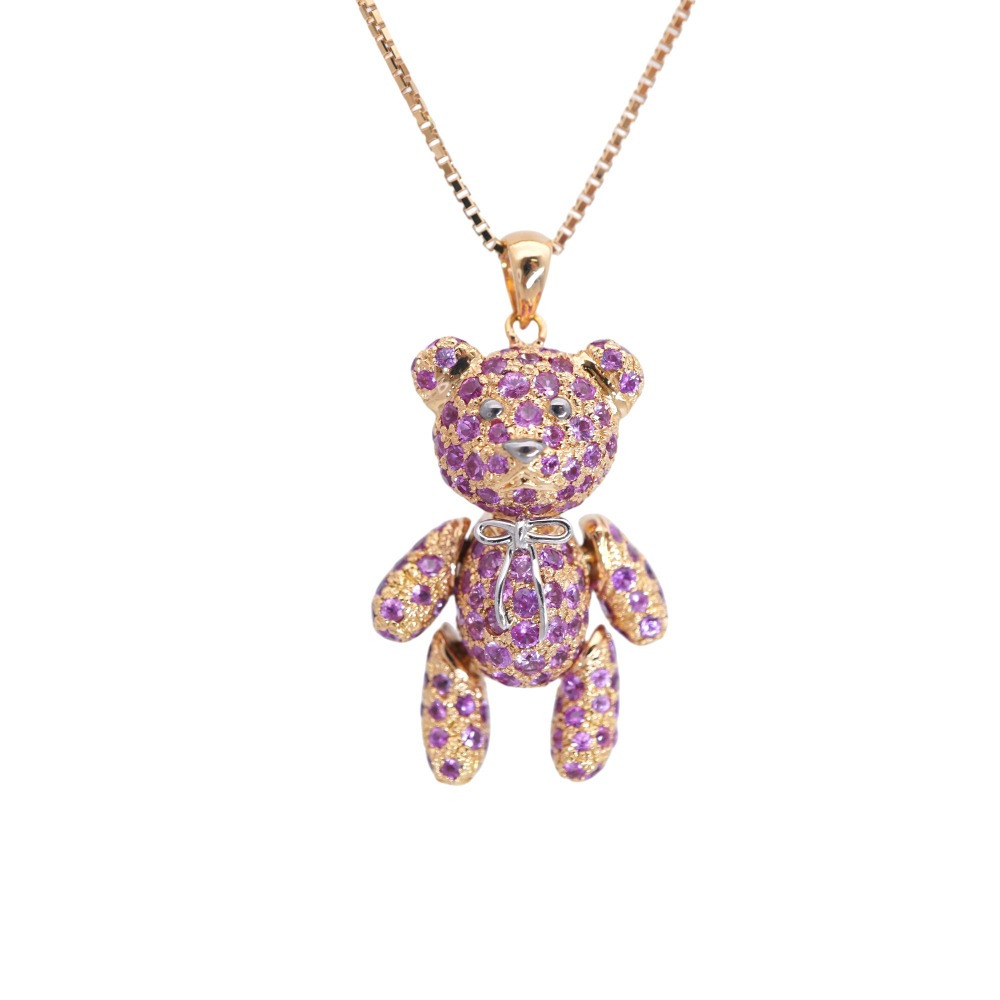 美品 ピンクサファイア5.10ct ネックレス K18ピンクゴールド/ピンクサファイヤ ピンクゴールド 0055【中古】 レディース