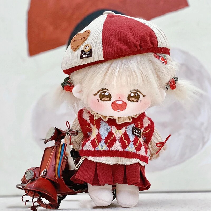 ミニ洋服 20cmぬいぐるみ用今週の割引は 25% オフです服 日常服アイドル衣装かわいい ドール洋服 セット レッド