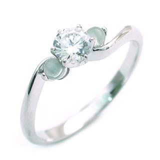 CanCam掲載( 6月誕生石 ) ムーンストーン Ptダイヤリング（婚約指輪エンゲージリング）楽ギフ_包装02P26Mar16 110,000円