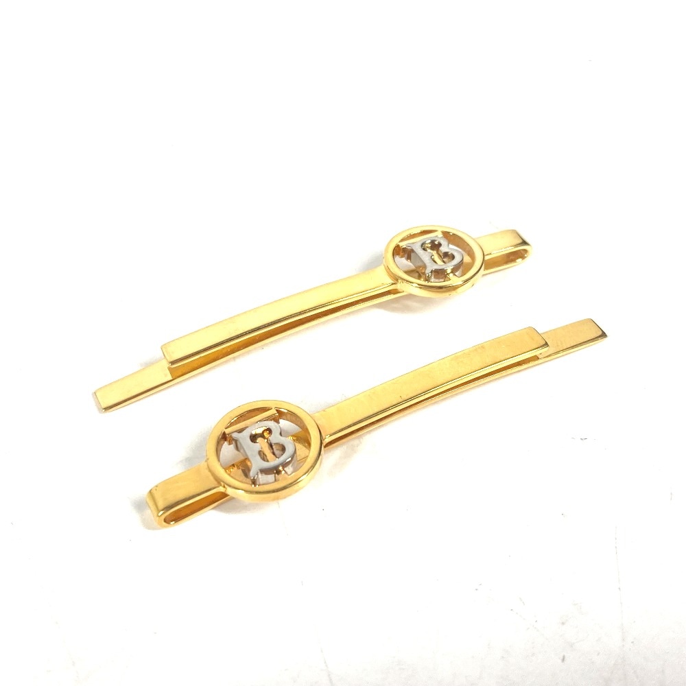 ヘアピン TB 2つセット ペア バイカラー ヘアアクセサリー メタル ゴールド