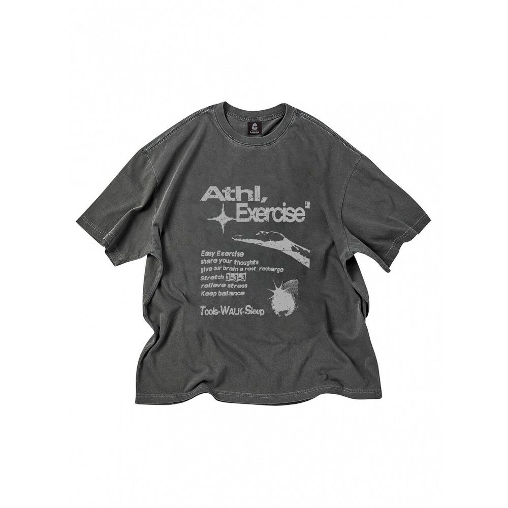 エクササイズ ATHL エクササイズハンドアーカイブ Tシャツダークチャコール (ピグメント)