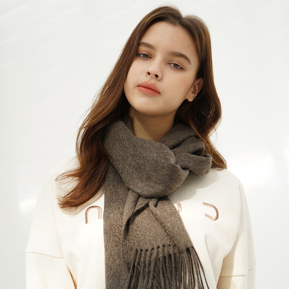 ACUD カシミヤマフラー_ブラウン