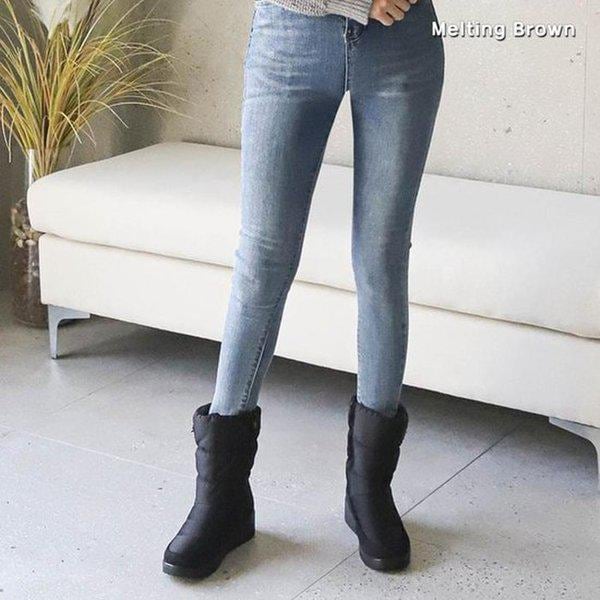 女性用パッド入りブーツ毛皮の裏地付き防寒ブーツ SS75