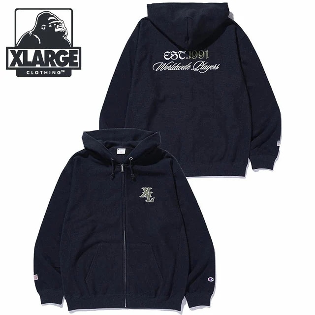メンズ チャンピオン ジップアップフーデッド スウェットシャツ [101261012020] XLARGE トップス 長袖 パーカー フーディ 黒 正規取扱店