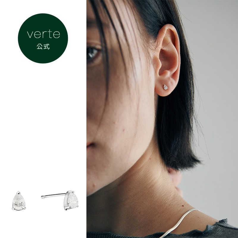 Deux.silver.173 / goutte dew イアリング