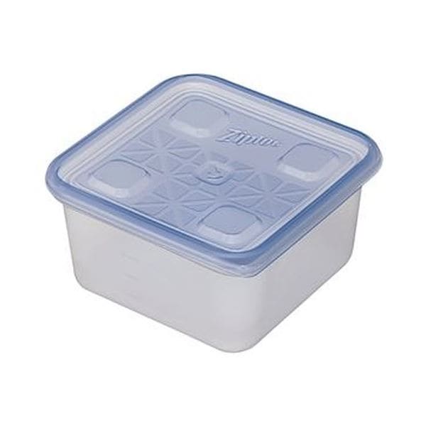 （まとめ）旭化成ホームプロダクツ業務用ジップロック コンテナー 正方形 1100ml 1パック（10個）5セット