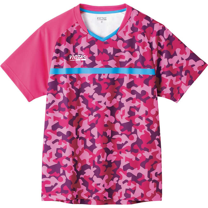 VICTAS　男女兼用 ユニセックス ダズルゲームシャツ(DAZZLE GS)(2XLサイズ/) ピンク　612201