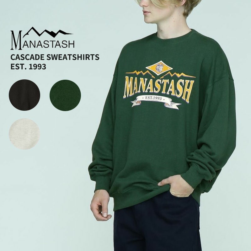 マナスタッシュ CASCADE SWEATSHIRTS EST. 1993 クルーネックスウェット トレーナー トップス 792-3232011 10,296円