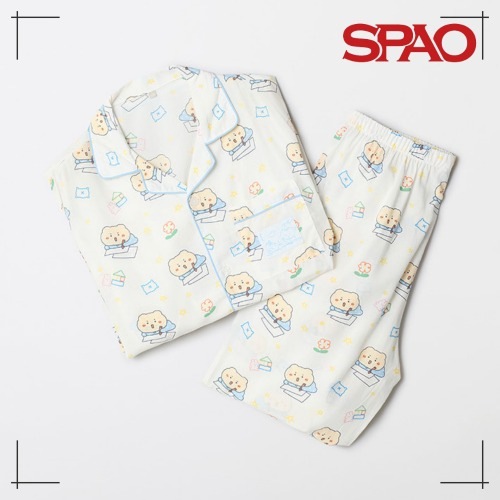 SPAO公式 壊れたクマ 長袖パジャマ WHITE 韓国人気 秋新作